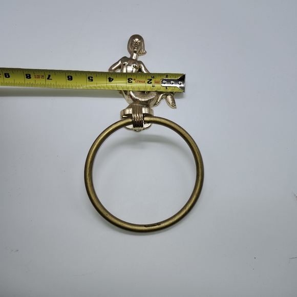 Vintage HALL-MACK MERMAID TOWEL RINGS WALL HOLDER Hollywood Regency - Picture 3 of 8
